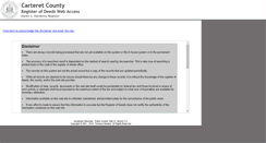 Desktop Screenshot of deeds.carteretcounty.com